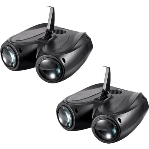 2 Pcs/lot LED Double Heads Airship Light Auto/Sound Control Stage Effects Moon Flower Lighting for Entertainment DJ Disco Partys
