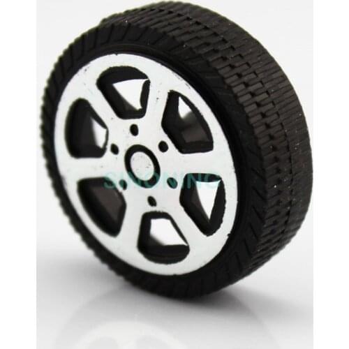 20pics Plastic toy car wheels accessories DIY 30*9*1.9mm wheel 30mm for 2mm axle