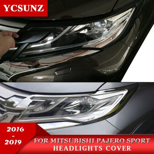 2016-2019 for Mitsubishi Pajero Accessories Headlights Cover Decorative Trim For Mitsubishi Montero Pajero Sport Parts Ycsunz