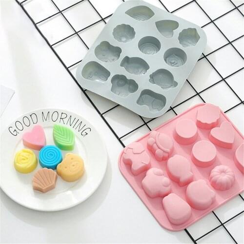 3D Cartoon Dog Heart Shape Shell Silicone Fondant Mold Baby Cake Decorating Tools Chocolate Molds Ice Mold Kitchen Accessories
