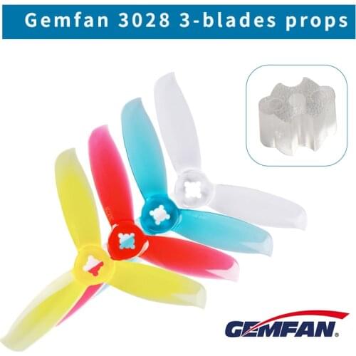 4 Pair/8pcs Gemfan Windancer 3028 3-blade Propeller Compatible 5mm/1.5mm Mounting Hole for RC FPV Racing Drone Multicopter Accs