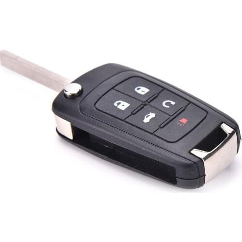 5 Button Flip Folding Key Shell Remote Case Fob For CHEVROLET Camaro Volt