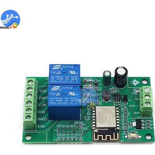 5V/8-80V power supply ESP8266 WIFI dual 2/4-channel relay module ESP-12F development board secondary development for Smart home