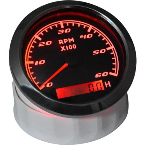 85mm Digital Tachometer Gauge 0-6000 RPM W/ Hourmeter Boat Car Marine Universal With Alarm Signal Digital Tacho Meter