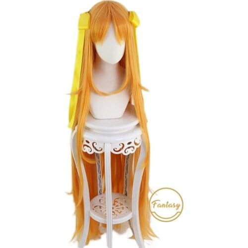 Cure Muse Anime Pretty Cure Cosplay Long Orange Heat Resistant Synthetic Hair Hallowen Party+ Free Wig Cap+ Headwear