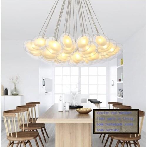 Free Shipping New Modern LED Glass Pendant Lamp Suspension Ceiling Lamp Fixture Chandelier
