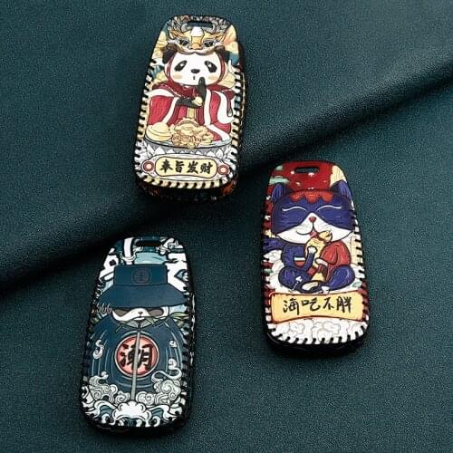 Chinese Style Car Key Case Cover for Audi A3 A4 A4L B5 B6 B7 B8 B9 A5 A6 A6L C5 C6 Q3 Q5 Q7 S5 S7 RS3 TT Keychain Cover Shell