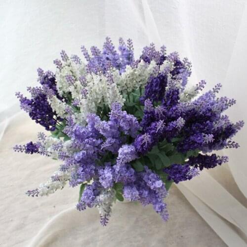 For dec oration flower artificial flower dried flowers silk flower single provence lavender 10