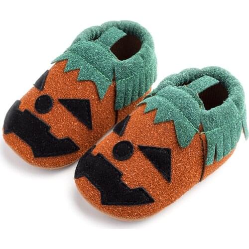 Halloween Baby Cosplay Shoes Girls Boys Soft Pumpkin First Walking Shoes Unisex Baby Girls Boys Cute First Walkers Shoes