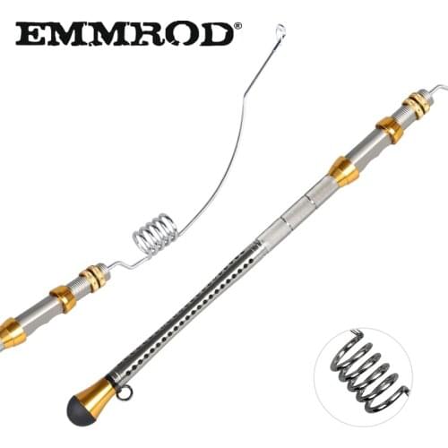 EMMROD Mini Portable Pocket 80CM stainless steel Telescopic Sea Fishing Rod ultra short Ice Raft Fishing Free Shipping