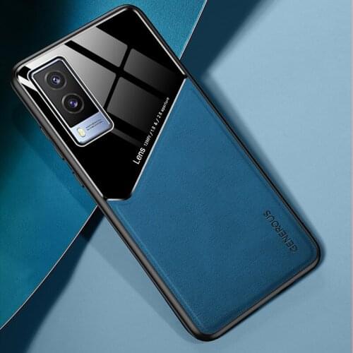 Phone Case for vivo v21e 5G Cover Car Magnetic Holder Pu Leather Back Cover for vivo v21 Y73 Lens Protection Cases