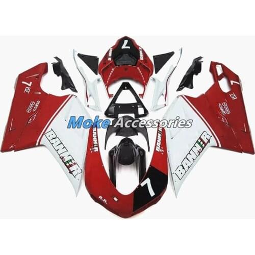 Motorcycle Fairings Kit Fit For 848 1098 1198 2007-2012 Bodywork Set High Quality ABS Injection NEW Matte Black Red White / 2