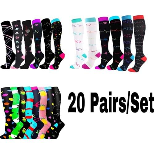 Dropship Compression Socks Men Women Athletic Golf Tube Best Graduated Compression Nursing Socks Fit Flight Outdoor Hiking