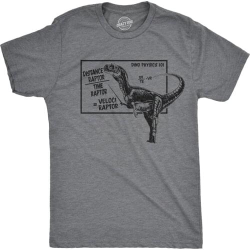 Mens Velociraptor T shirt Funny Sarcastic Graphic Raptor Dinosaur Novelty Saying