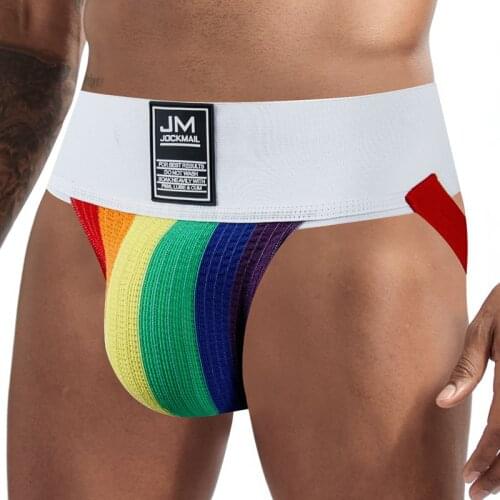 JOCKMAIL Mens Underwear Jockstrap Athletic Supporters, Gay Men Underwear Sexy Penis Pouch Mesh Stretch Performance Jock Strap