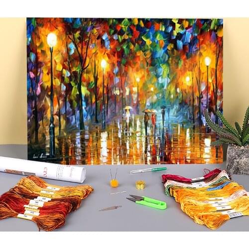 Unexpected Meeting Pre-Printed 11CT Cross-Stitch Embroidery Set DMC Threads Painting Hobby Knitting Handmade Different Sales