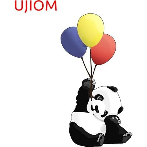 UJIOM Wall Stickers Pandas Happy Day Bedroom Decoration Waterproof Sticker Door Accessories Wallpaper Room Home Decor Art Decal
