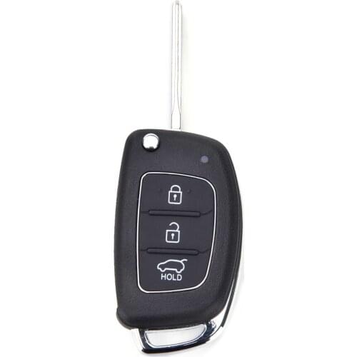 New For Hyundai ix45 Santa Car Key Shell Replacement Flip Folding Remote Key Case Blank Cover 3 Buttons