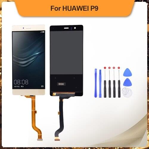 OEM Full Assembly for Huawei P9 LCD Touch Screen Digitizer OLED Display Assembly Replacement No Dead Pixel With Repair Tools Kit