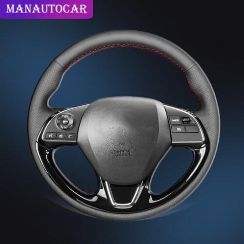 Car Braid On The Steering Wheel Cover for Mitsubishi ASX Outlander Mirage 2016-2019 Eclipse (Cross) Auto Braiding Wheel Covers
