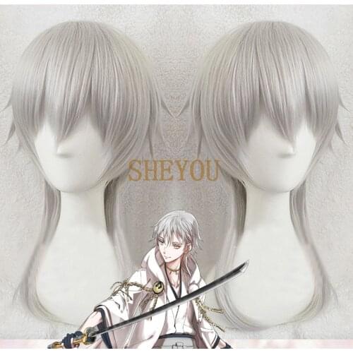 Touken Ranbu Online Tsurumaru Kuninaga Wig Cosplay Anime PSYCHO PASS Makishima Shougo Heat Resistant Hair Wigs + Wig Cap