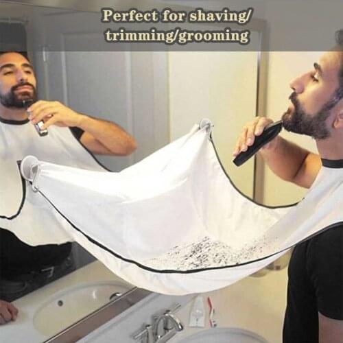 Beard Apron Men Shaving Trimming Apron Care Clean Hair Adult Bibs Male Shaver Holder Bathroom Organizer Gifts for Hairdresser
