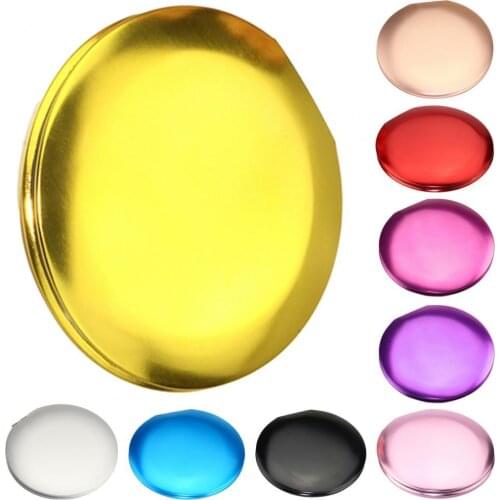 Carry on Mirror Good Craftsmanship Portable Metal Double-sided Mini Folding Mirror for Travel