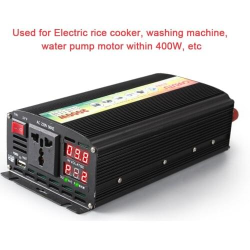 A grade full power inverter 1000W peak power 2000W modified Sine Wave inverter Universal Socket DC 12V/24V/48V to AC 220V/230V