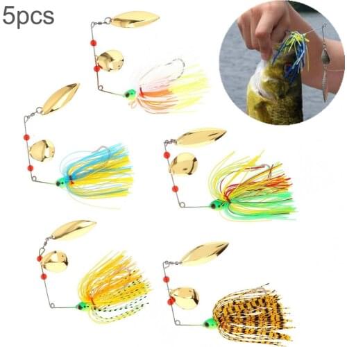 5 pcs Wobbler Lures Spinners Spoon Fishing Bait for Pike Peche Tackle All Artificial Baits Metal Sequins Spinnerbait