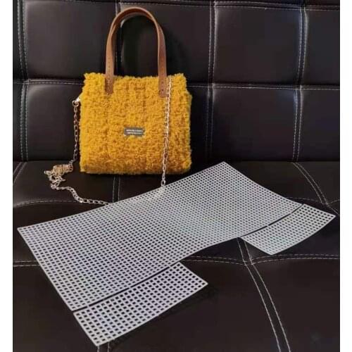 DIY Crafting Purse Bag Accessories Plastic Mesh Canvas Sheets Knitting Weaving Mesh Purse Making Supplies DIY Hok Bag Trim Tool