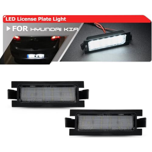 For Kia PRO C'eed 2006 2007 2008 2009 2010 2011 For Hyundai I30 18-SMD Led License Plate Lights Auto Lamp