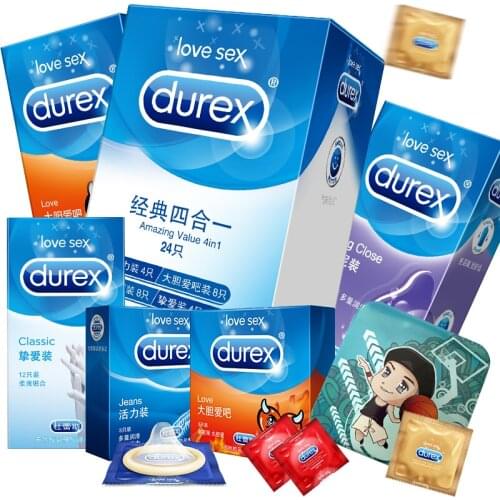 Durex Condoms Ultra Thin Cock Condom Natural Latex Lubricated Condoms Sex Toy for Men Intimate Sex Products Vanilla Flavor 3pcs