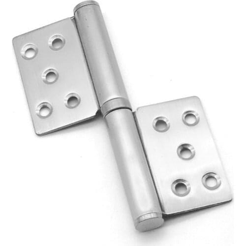 4/5 INCH thickened detachable stainless steel flag hinge Bathroom pivot 360 Degree Rotation Wooden Door Lift Off Hinge
