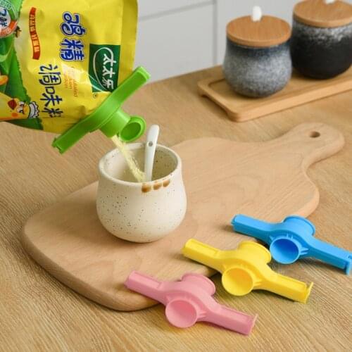 Seal Pour Bag Clip Food Sealing Clip Effect Clamp With Discharge Nozzle For Food Storage Kitchen Tools