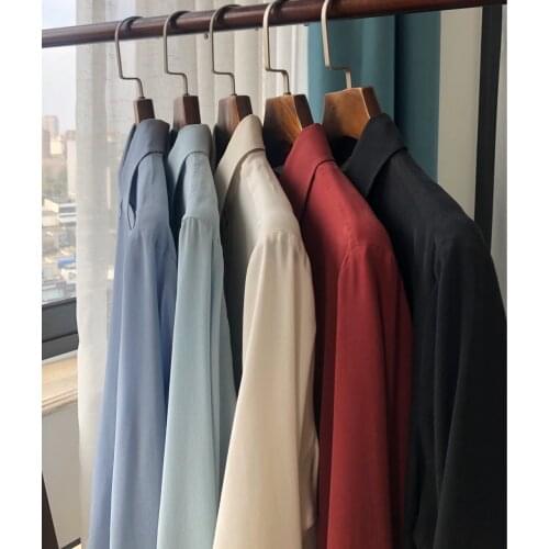 2020 Spring Summer Women Shirt 5-Color 100% Silk Classic Basic Shirt