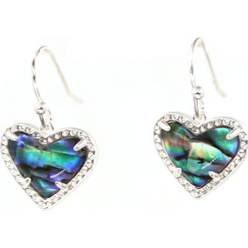 2020 new Valentines Day gift Small love Mother Pearl Heart Dangle Earrings for Women