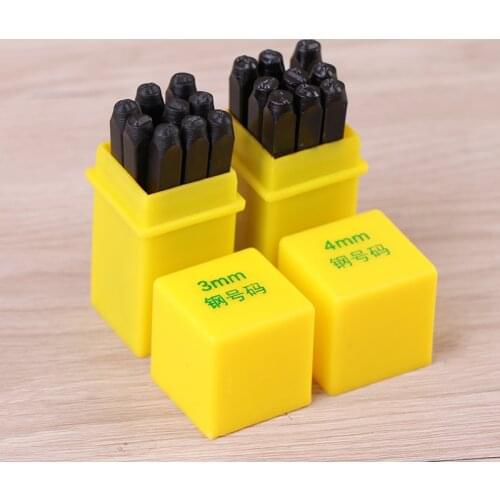 1Box/Set Metal Leather Stamping Kit Steel Numbers Stamp Punch Tools Letter Set