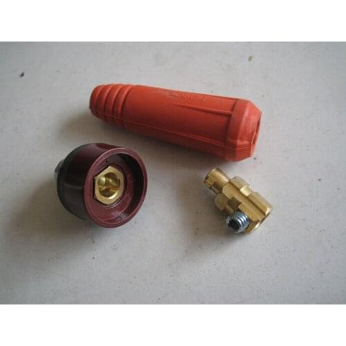 10-25 Square Red Quick Fitting Cable Quick Connector Plug Socket Pure Copper Spot Welder Welding Machine Accessories