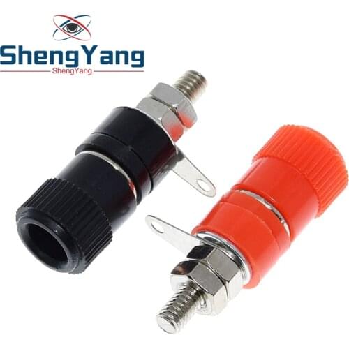 10PCS/LOT Terminal Blocks JS-910B 4mm Amplifier Terminal Connector Binding Post Banana Plug Jack Mount Black