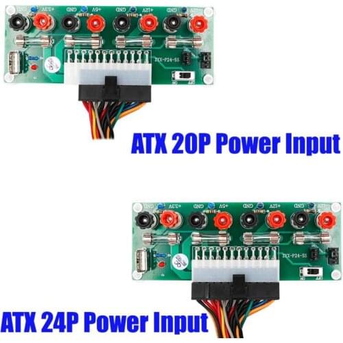 20/24 Pins PC Power ATX Breakout Board Cabinet Module Adapter Power Connector Computer Atx Connector Power Supply Breakout Board
