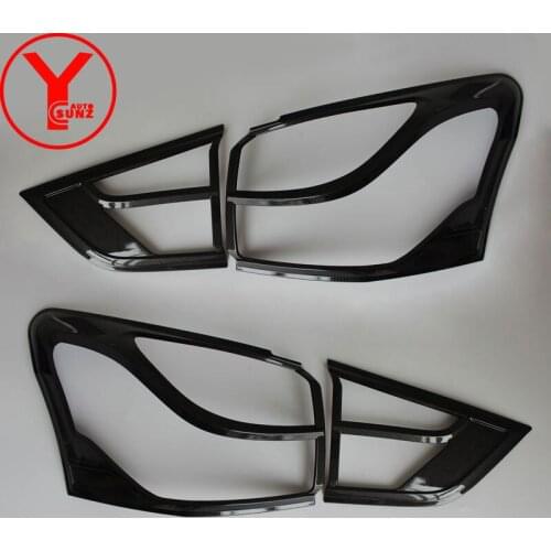 2013-2016 tail light cover For ISUZU MUX MU-X 2015 carbon fiber auto parts accessories rear light car cover for isuzu mux YCSUNZ
