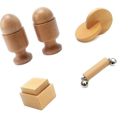 5Pcs Infant & Toddler Toys Montessori Wooden 3D Object Fitting Exercise Early Education Preschool Practical Life Toys for Baby