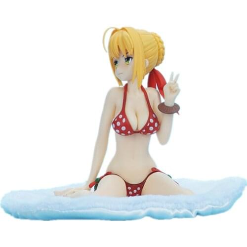 Anime Fate FGO Extella Apocrypha Joan Of Arc Saber Nero Swimwear Ver. Swimsuit Bikini Sexy Girls Model PVC Action Figure