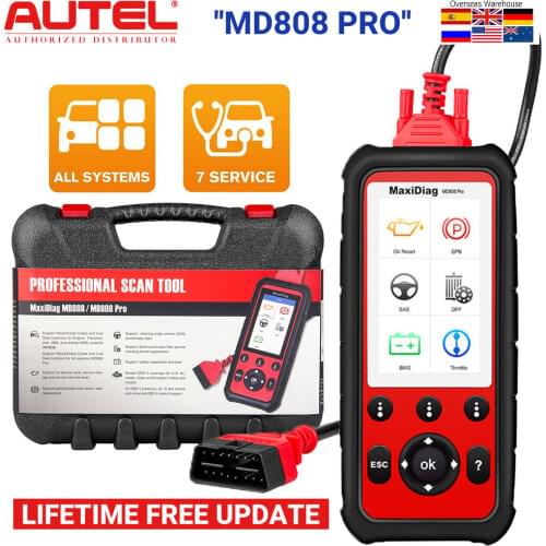 Autel MaxiDiag MD808 Pro All System OBDII Scanner Car Diagnostic Tool With EPB,Oil Reset,DPF,SAS,BMS,Throttle,Read/Clear Codes