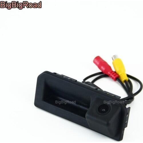 BigBigRoad Rear View Camera For Skoda Rapid FL 2016 2017 2018 2019 HD CCD Night Vision Back Up Parking Camera