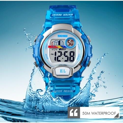 SKMEI Childrens Watches Fashion Sports Boys Girls Student Alarm Date Clock Waterproof LED Digital Wrist Watch Relojes