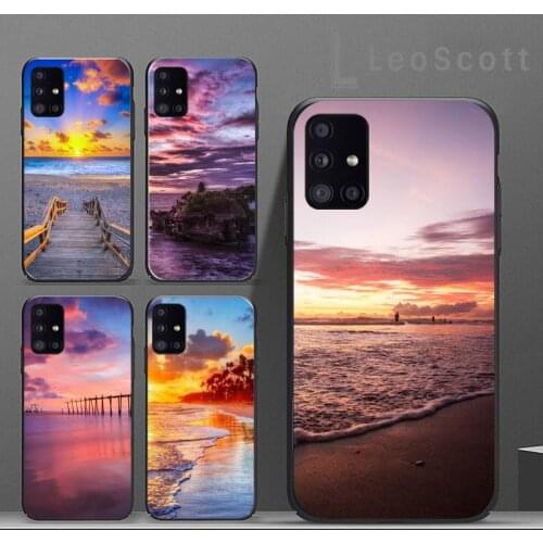 Sunset view of Bali Phone Case For Samsung A40 A31 A50 A51 A71 A20E A20S S8 S9 S10 S20 Plus note 20 ultra