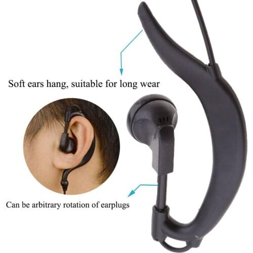 G Shape Headset Earpiece With PTT MIC For Midland GXT400 GXT450 GXT550