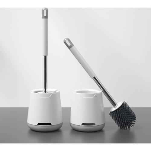 GURET New TPR Toilet Brush Soft Brush Head For Toilet No Dead Angle Cleaning Brush Home Floor Cleaner Tools Bathroom Accessories
