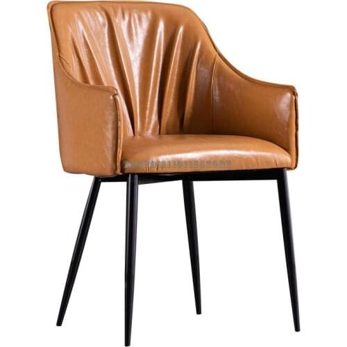 Italian Minimalist Light Luxury Dining Chair Simple Modern Small Family Coffee Shop Hotel Chair And North European Leather Chair